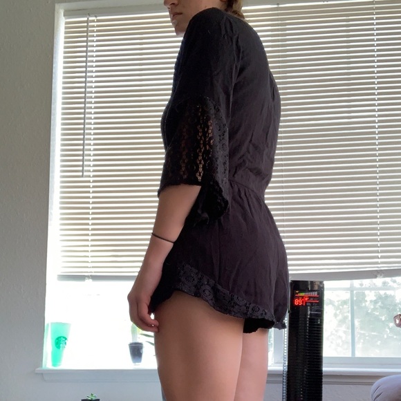 Abercrombie & Fitch Black Lace Romper - Picture 4 of 5